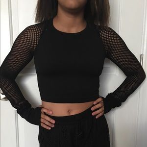 Forever 21 Fishnet long sleeves black